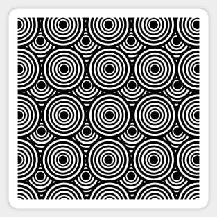 monochrome abstract geometric pattern Sticker